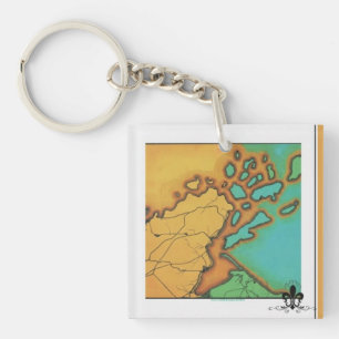 Porte-clefs Cercle clé des apôtres turquoise