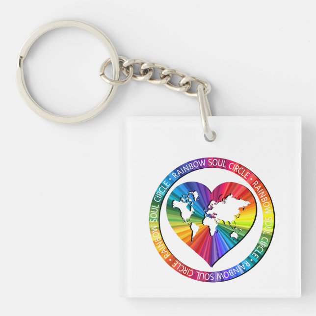 Porte-clefs Cercle de l'âme arc-en-ciel (Devant)