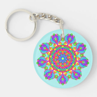 Porte-clefs Cercle des fleurs Boho Mandala Porte - clé