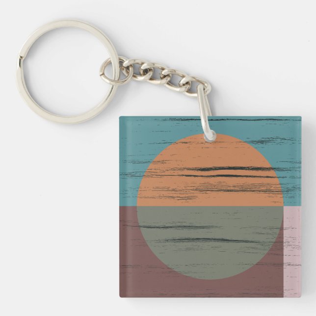 Porte-clefs Cercle Orange Et Vert (Devant)