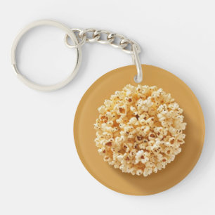 Porte-clefs Cercle Popcorn avec un Arrière - plan Brown