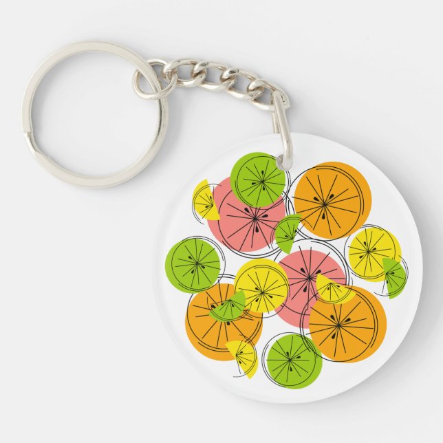 Porte-clefs Cercle porte - clé de texte Citrus double face (Devant)