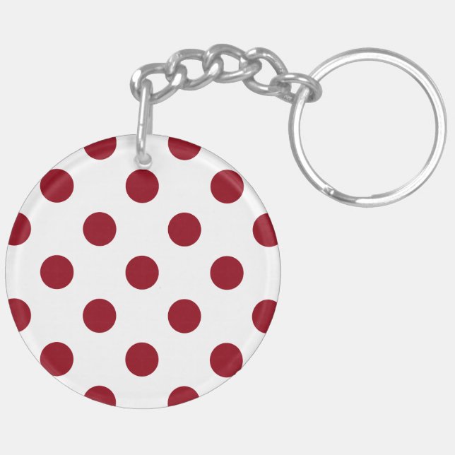 Porte-clefs Cercles Pois rouges Crimson (Dos gauche)
