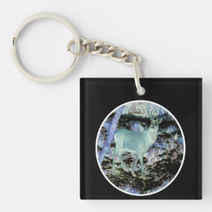 Porte-clefs Cerf Daim Shadow Forêt Mystérieuse Nuit Faune