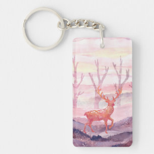 Porte-clefs Cerf dans la forêt
