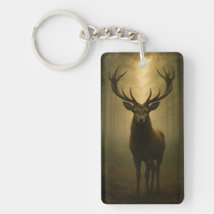 Porte-clefs Cerf de la Forêt Enchantée – Art Ethéré de la Faun
