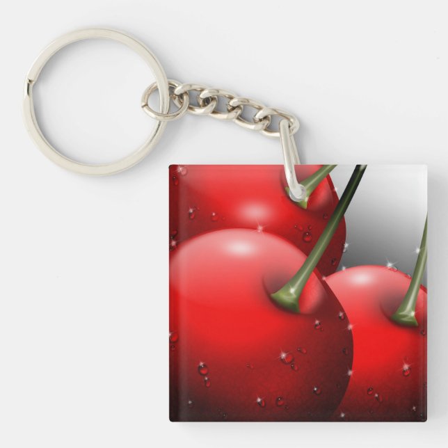 Porte-clefs Cerises avec gouttes de ragoût (Devant)