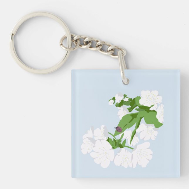 Porte-clefs Cerisier fleur  (Devant)