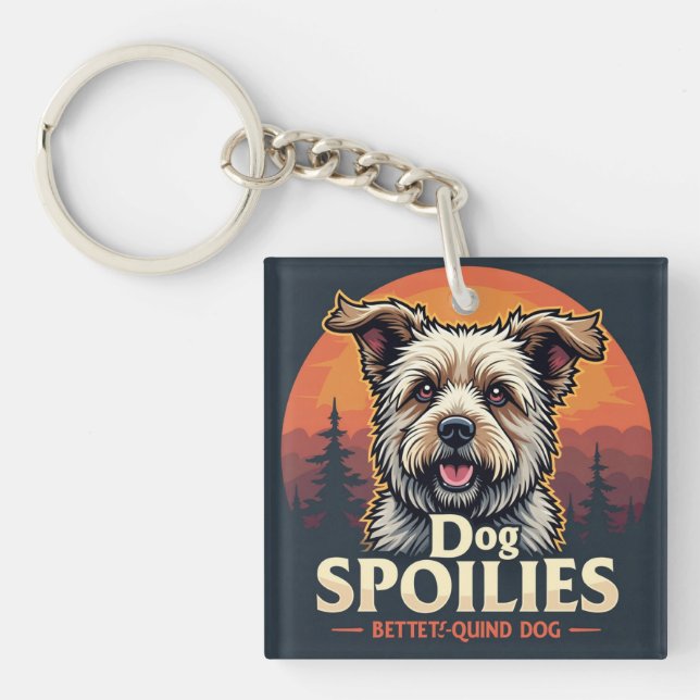 Porte-clefs Certifié par le spatteur de chien (Devant)