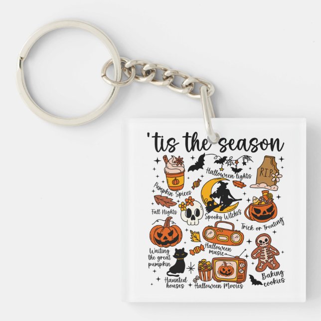 Porte-clefs 'C'est la saison Halloween Doodles (Devant)
