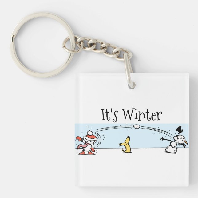 Porte-clefs C'est l'hiver  (Devant)