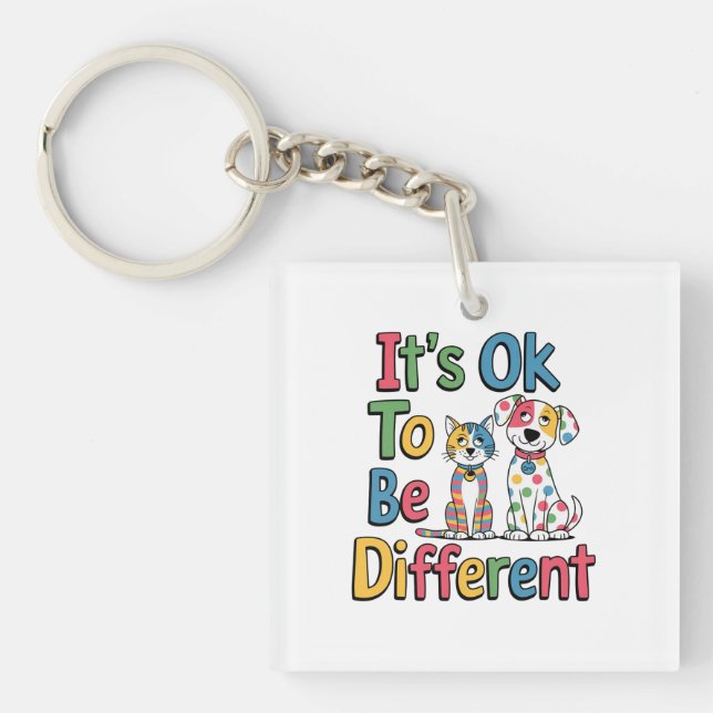 Porte-clefs C'est ok d'être différent (Devant)