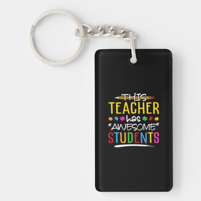Porte-clefs Cet Enseignant A Des Étudiants Géniaux (Devant)