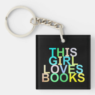 PORTE-CLEFS CETTE FILLE AIME LES LIVRES PORTE - CLÉ