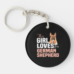 Porte-clefs Cette Fille Aime Son Berger Allemand