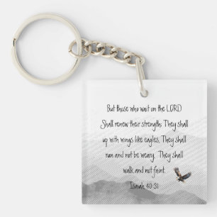 Porte-clefs Ceux qui attendent le Seigneur Aigle Esaïe
