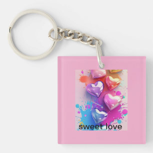 Porte-clefs chaîne clé d'amour douce