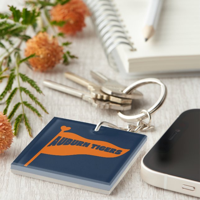 PORTE-CLEFS CHAÎNETTE AUBURN TIGERS (Devant Droit)