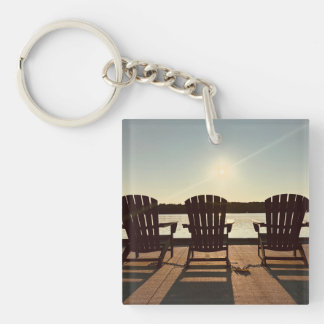 Porte-clefs Chaises au bord du lac