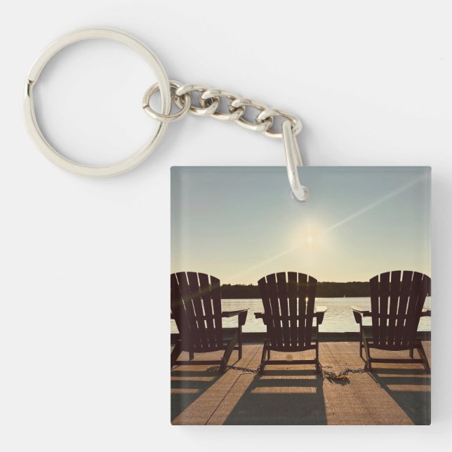 Porte-clefs Chaises au bord du lac (Devant)