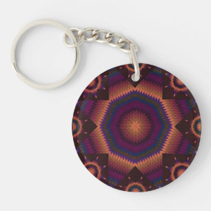 Porte-clefs Chaleur de Courtepointe de l'Étoile de Bethléem