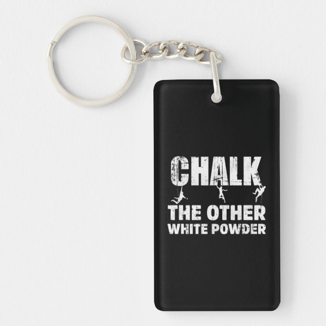 Porte-clefs Chalk L'autre escalade White Powder Rock (Devant)