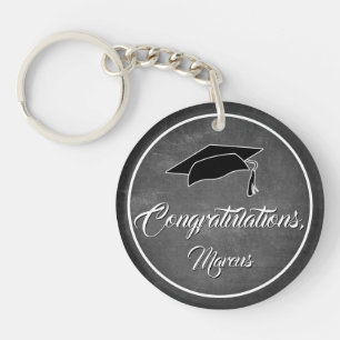 Porte-clefs Chalkboard Félicitations Script Graduation