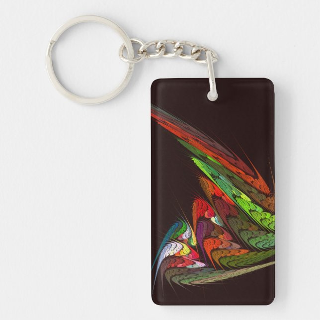 Porte-clefs Chameleon Art Abstrait (Devant)