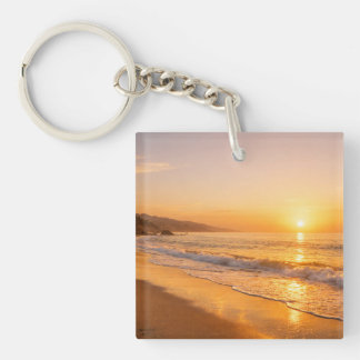 Porte-clefs Champ de lavande en fleurs au coucher de soleil do