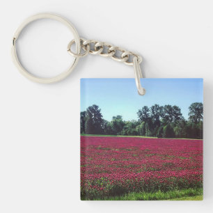 Porte-clefs Champ de trèfle Crimson