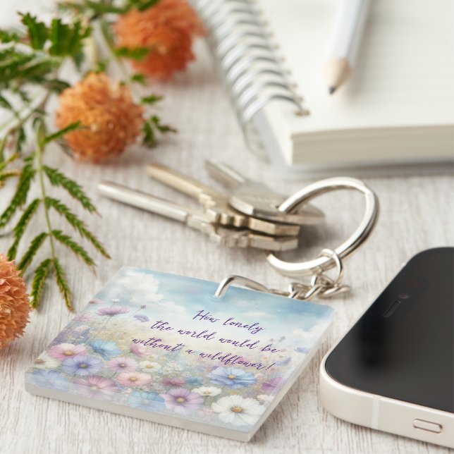 Porte-clefs Champ fleur sauvage et devis (Devant Droit)