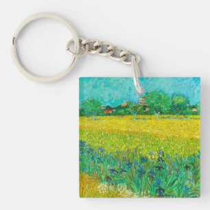 Porte-clefs Champ Van Gogh avec Irises près d'Arles