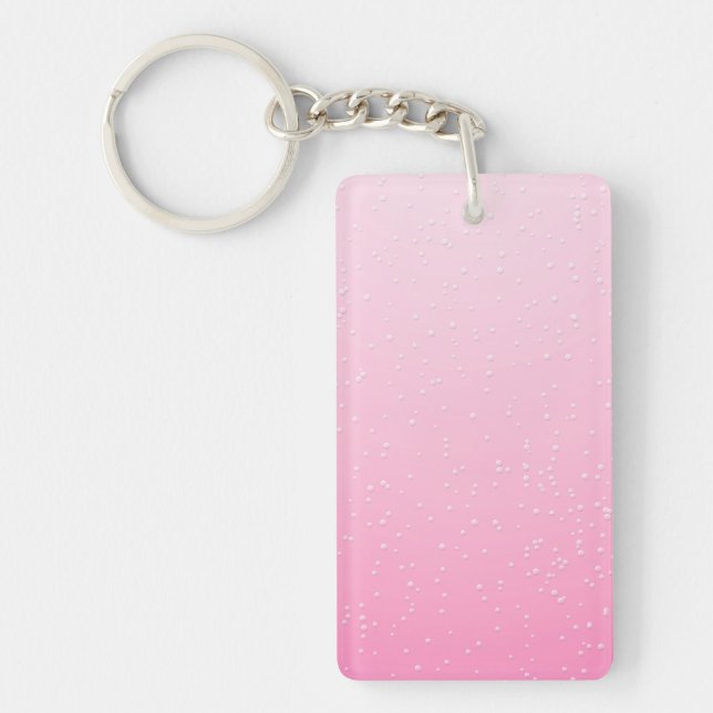 Porte-clefs Champagne rose avec minuscules bulles Art Arrière  (Devant)