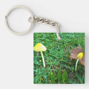 Porte-clefs Champignons jaunes minuscules