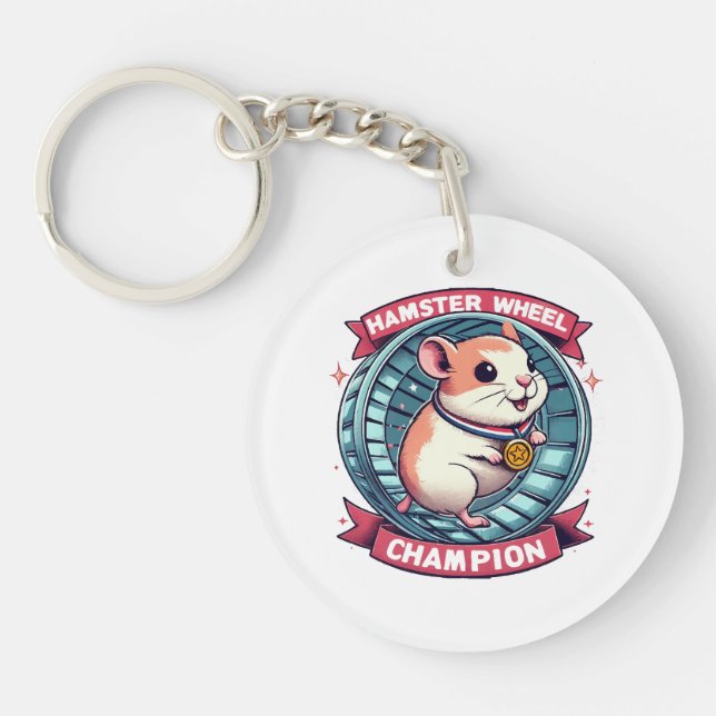 Porte-clefs Champion de roue de hamster (Devant)