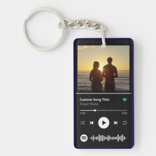 Porte-clefs Chanson de Couple Personnalisée avec Photo Corresp