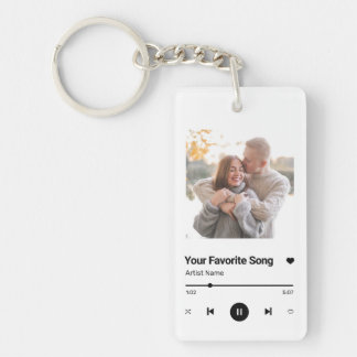 Porte-clefs Chanson Personnalisée Chanson Favorite Chanson Une