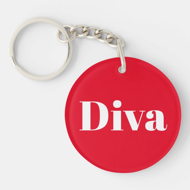 Porte-clefs Chanteuse d'opéra Acteur Stylé Rouge sur le thème  (Devant)