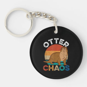Porte-clefs Chaos de loutre pour hommes femmes amateur de lout
