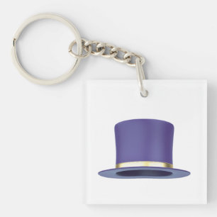 Porte-clefs Chapeau de dessus magique violet