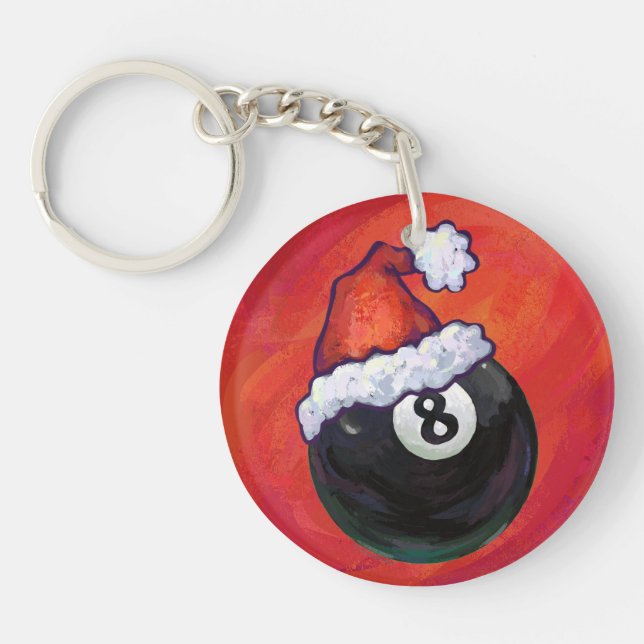 Porte-clefs Chapeau Rouge de Noël Boule 8 (Devant)