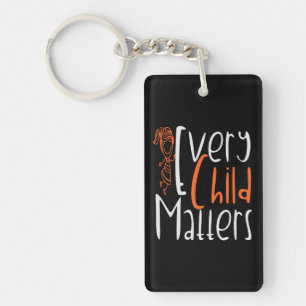 Porte-clefs Chaque enfant compte Orange, Fille