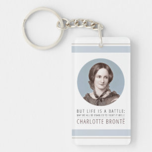 Porte-clefs Charlotte Bronte Portrait et citation