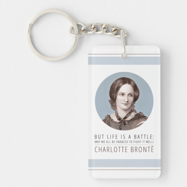 Porte-clefs Charlotte Bronte Portrait et citation (Devant)