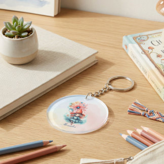 Porte-clefs Charme de conte de fées de sorcière fantaisiste pe