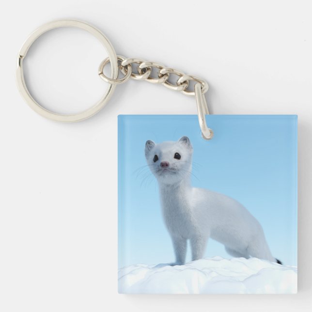 Porte-clefs Charme de la belette arctique (Devant)