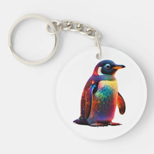 Porte-clefs Charme de pingouin lumineux