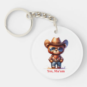 Porte-clefs Charme de sac Petit ami livre cow-boy Oui madame