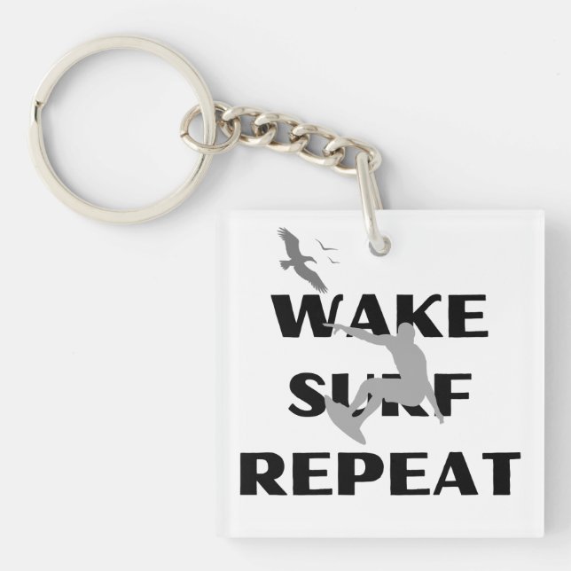 Porte-clefs Charme Silhouette Surfer (Devant)