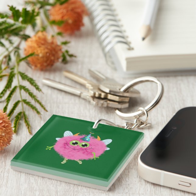 Porte-clefs Charming birthday monster (Devant Droit)
